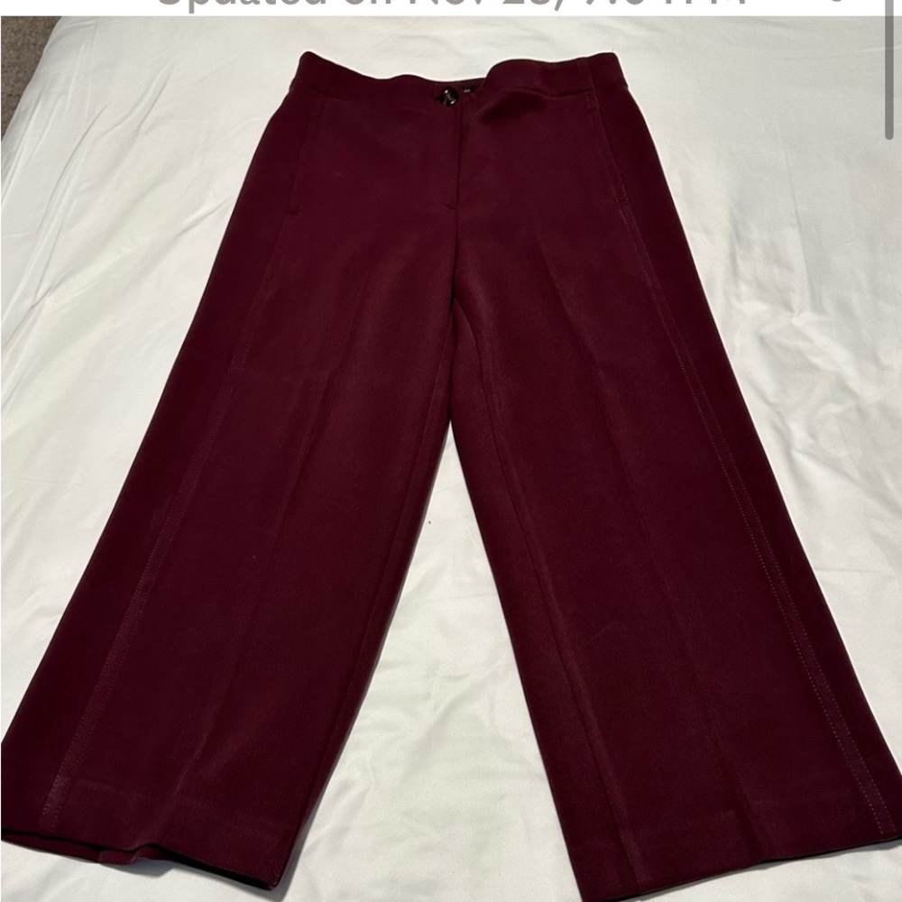 Ann Taylor High Waist Crop Wide Leg Pants, Size 8